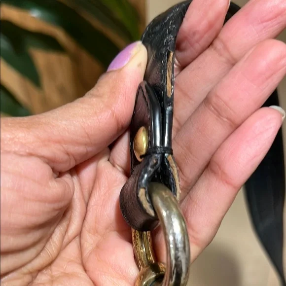 COACH Ashley Black & Snakeskin Leather Crossbody Bag F20114 - Picture 13 of 16